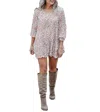 Umgee In The Mix Mini Dress In Orange In White