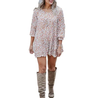 Umgee In The Mix Mini Dress In White