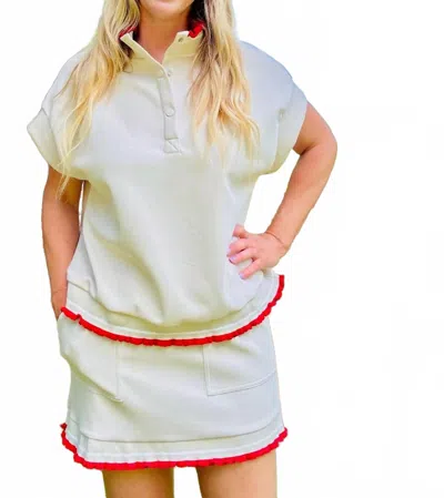 Umgee Indy Top In Beige In White