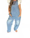 Umgee Jonette Jumpsuit In Light Wash