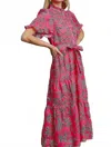 Umgee Julia Dress In Pink In Multi