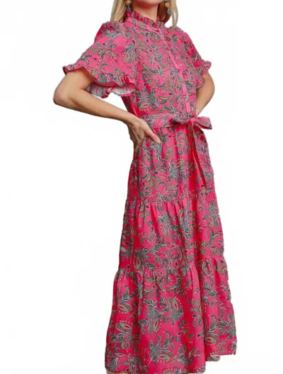 Umgee Julia Dress In Pink In Multi