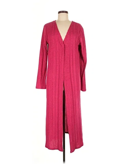 Pre-owned Umgee Kimono In Burgundy