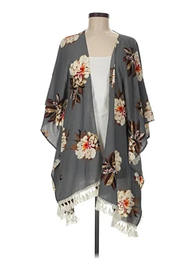 Pre-owned Umgee Kimono In Gray