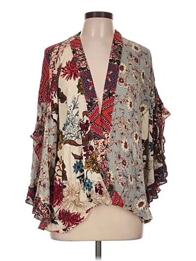 Pre-owned Umgee Kimono In Tan