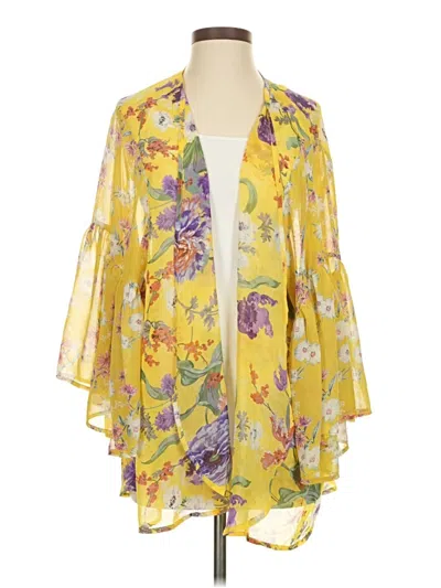 Pre-owned Umgee Kimono In Yellow
