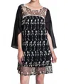 Umgee Lace Baby Doll Tunic Dress In Black In Black