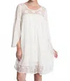 Umgee Lace Baby Doll Tunic Dress In Natural In White