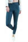 Umgee Lace Up Leggings In Teal In Blue