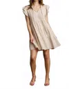 Umgee Linen A-line Mini Dress In Oatmeal In Neutral