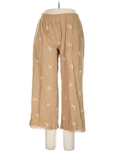 Pre-owned Umgee Linen Pants In Tan