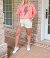 Umgee Linen Shorts In Oatmeal