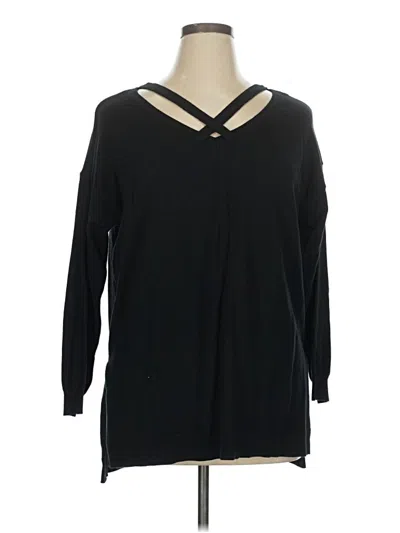 Pre-owned Umgee Long Sleeve Blouse In Black
