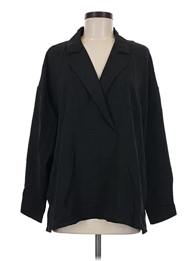 Pre-owned Umgee Long Sleeve Blouse In Black