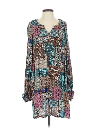 Pre-owned Umgee Long Sleeve Blouse In Blue