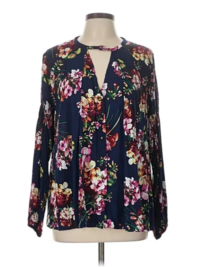 Pre-owned Umgee Long Sleeve Blouse In Blue