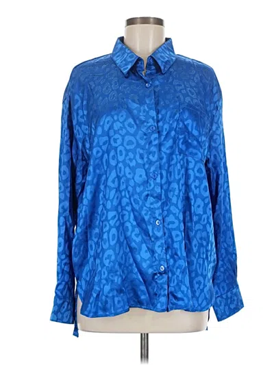 Pre-owned Umgee Long Sleeve Blouse In Blue