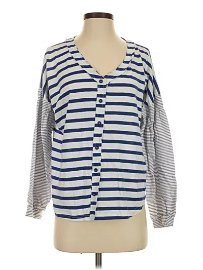 Pre-owned Umgee Long Sleeve Blouse In Blue