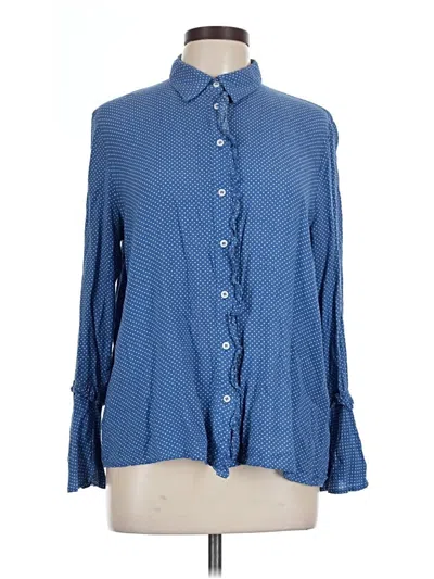 Pre-owned Umgee Long Sleeve Blouse In Blue