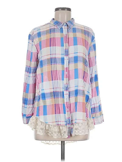 Pre-owned Umgee Long Sleeve Blouse In Blue