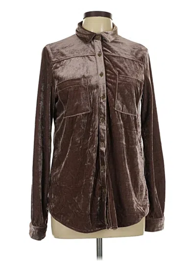 Pre-owned Umgee Long Sleeve Blouse In Brown