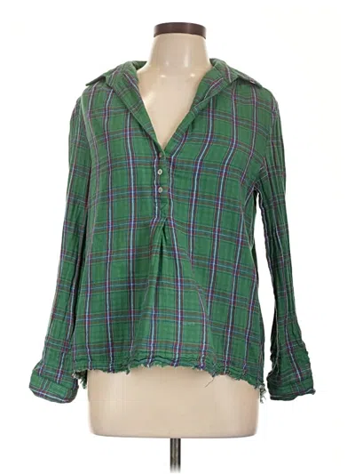 Pre-owned Umgee Long Sleeve Blouse In Green