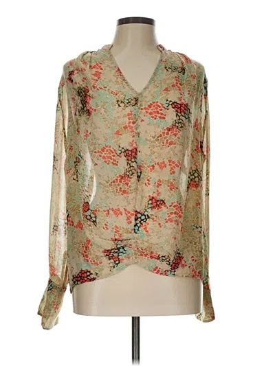 Pre-owned Umgee Long Sleeve Blouse In Green