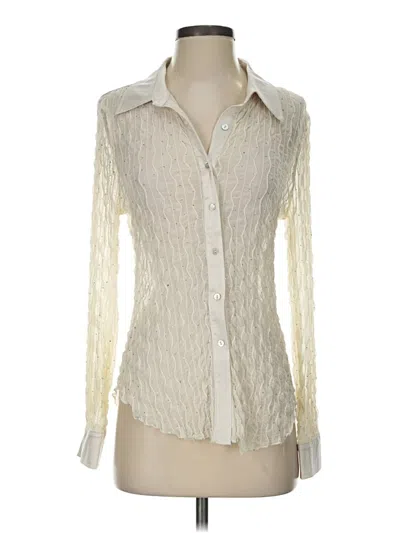 Pre-owned Umgee Long Sleeve Blouse In Ivory