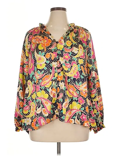 Pre-owned Umgee Long Sleeve Blouse In Orange