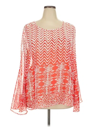 Pre-owned Umgee Long Sleeve Blouse In Orange