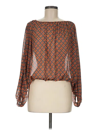 Pre-owned Umgee Long Sleeve Blouse In Orange