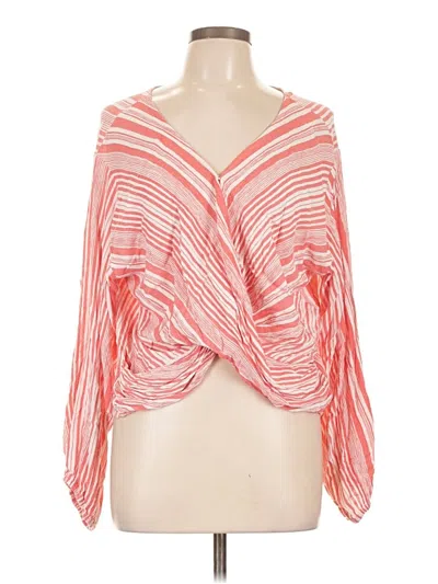 Pre-owned Umgee Long Sleeve Blouse In Pink