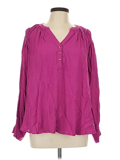 Pre-owned Umgee Long Sleeve Blouse In Purple