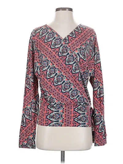 Pre-owned Umgee Long Sleeve Blouse In Red