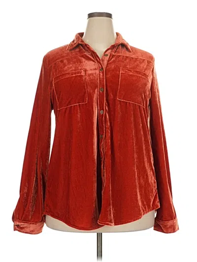 Pre-owned Umgee Long Sleeve Blouse In Red