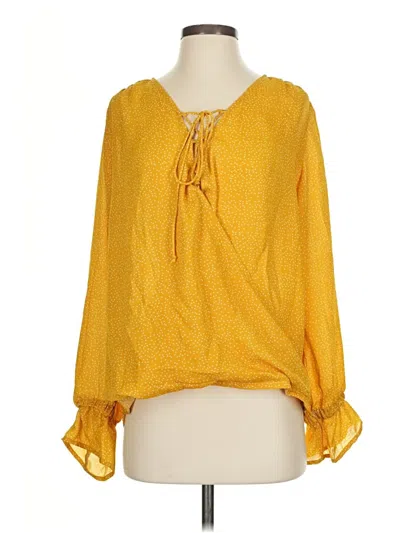 Pre-owned Umgee Long Sleeve Blouse In Yellow