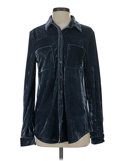 Pre-owned Umgee Long Sleeve Button Down Shirt In Blue