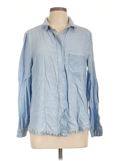 Pre-owned Umgee Long Sleeve Button Down Shirt In Blue