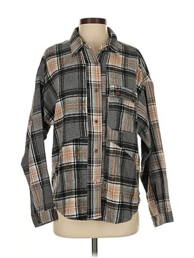 Pre-owned Umgee Long Sleeve Button Down Shirt In Gray
