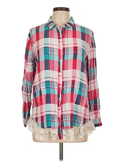 Pre-owned Umgee Long Sleeve Button Down Shirt In Red