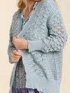 UMGEE LONG SLEEVE OPEN FRONT CARDIGAN IN BLUE/GREY