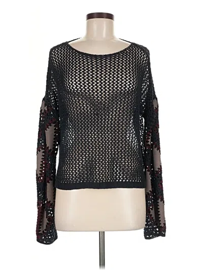 Pre-owned Umgee Long Sleeve Top Black Square Neckline Tops