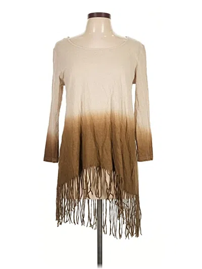 Pre-owned Umgee Long Sleeve Top Tan Turtleneck Tops