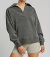 Umgee Luxe Knit Collared Neck Top In Grey