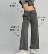 Umgee Luxe Knit High Waisted Pants In Grey