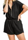 Umgee Luxeknit Romper In Black In Black