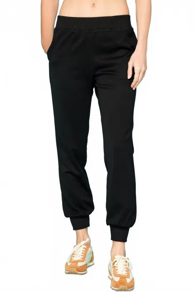 Umgee Luxeknit Waistband Joggers In Black