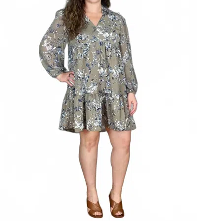 Umgee Memphis Mini Dress In Light Grey In Gray