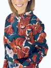 Umgee Mock Neck Solid Knot Top In Turquoise In Multi