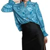 Umgee Much To Say Top In Slate Blue In Blue